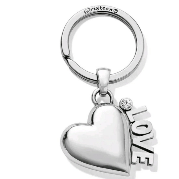 Brighton My Love key fob silver NWT $42 - Picture 2 of 7